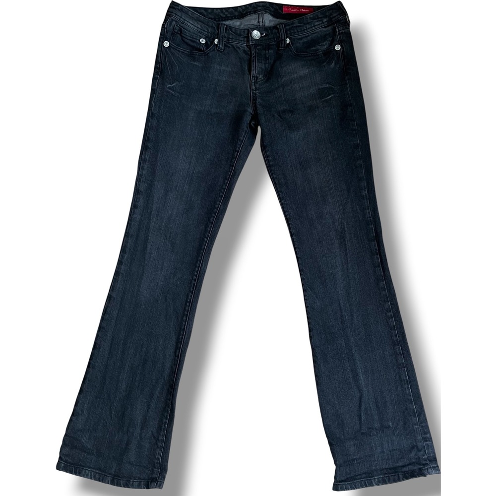 Seven7 Classic Flare Jeans Black Dark Wash Denim Size 32 Mens Pants